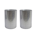 Modern Round Accent Table With Hammered Surface