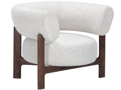 Kylo - Lounge Chair - White / Dark Brown