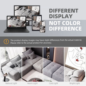 Modern Oversized, Modular Sectional Sofa With Pillows