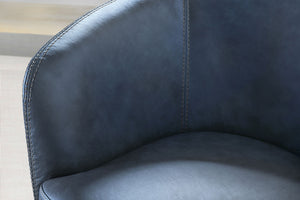 Barolo - 100% Italian Leather Swivel Club Chair (Set of 2)