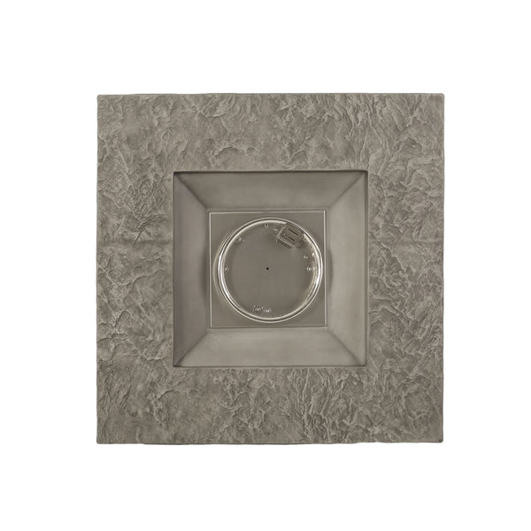 Classic Design Square Fire Pit With Top And 40, 000 Btu Heat Output - Stone Gray