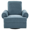 Manual Swivel Recliner Rocker Chair With Adjustable Backrest