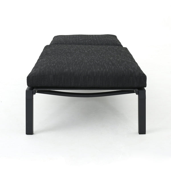 Modern Chaise Lounge With Wate Resistant Fabric Cushions