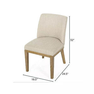 Modern Dining Chair With Durable Fabric Upholstery And Sturdy Wooden Frame (Set of 2)