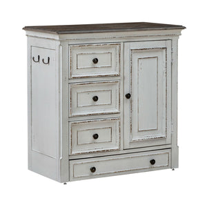 Magnolia Manor - Pet Feeder Cabinet - Antique White