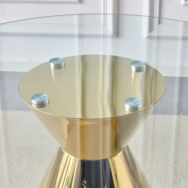 Round Dining Table - Gold