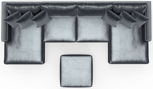 Remington - Modular Sofa And Cocktail Ottoman - Slate