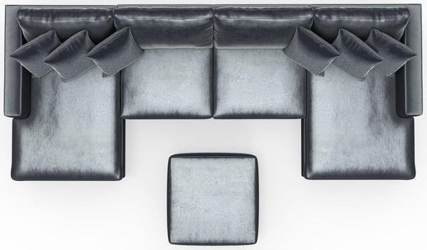Remington - Modular Sofa And Cocktail Ottoman - Slate