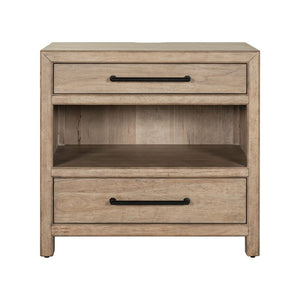 Proximity Place - Bedside Chest With Charging Station - Barley Buff