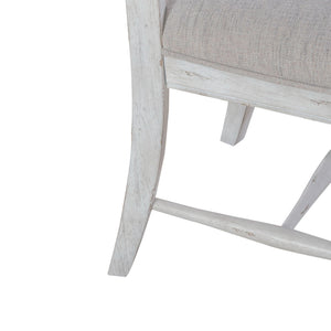 River Place - Panel Back Side Chair - Riverstone White & Tobacco
