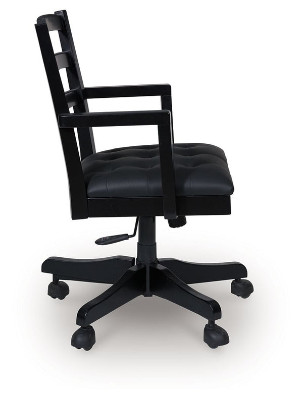Wildenauer - Home Office Swivel Desk Chair - Brown / Black