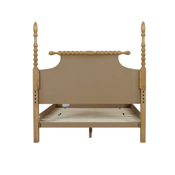 Queen Bed Turned Legs - Natural
