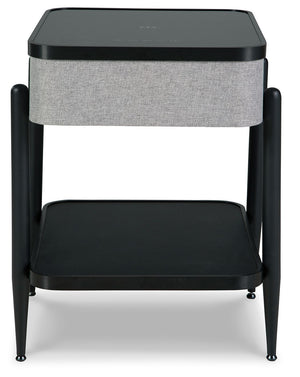 Jorvalee - Accent Table with Speaker - Gray / Black