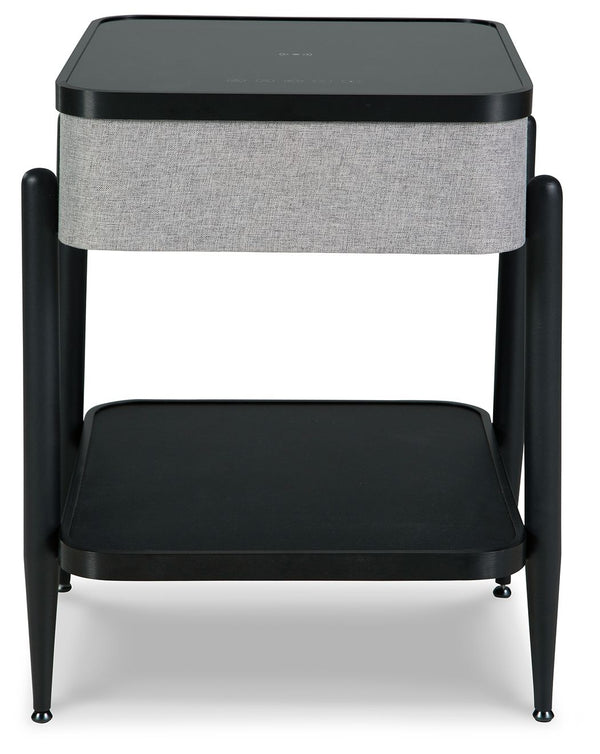 Jorvalee - Accent Table with Speaker - Gray / Black