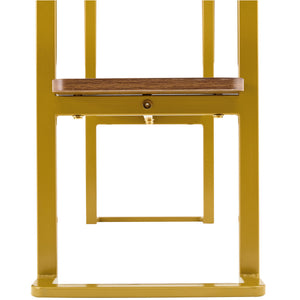 Console Table With Shelf, 2 Tier Living Room - Gold / Walnut
