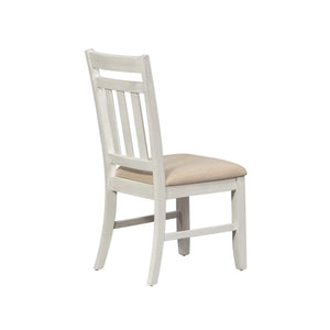Summerville - Slat Back Side Chair - Soft White Wash / Wirebrushed Gray