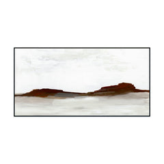 Red Rock - 72" x 36" Painting Art by Buddy Whitlock - Dark Brown / Silver