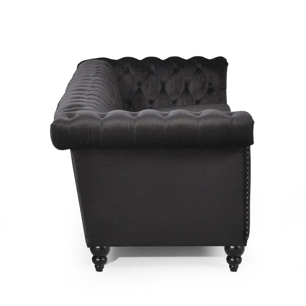 Chesterfield Style 3 Seater Sofa With Deep Button Tufting