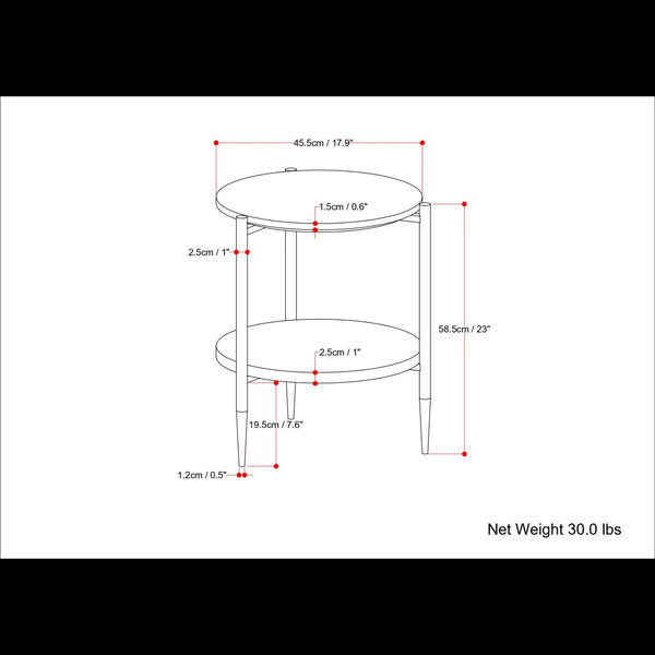 Wagner - Round Marble & Wood Table