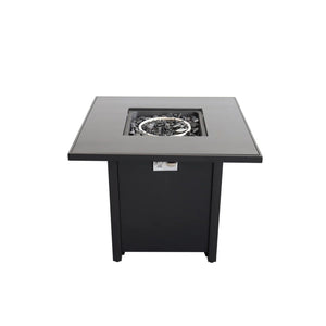 Powder Coated Fire Pit With Top - Black
