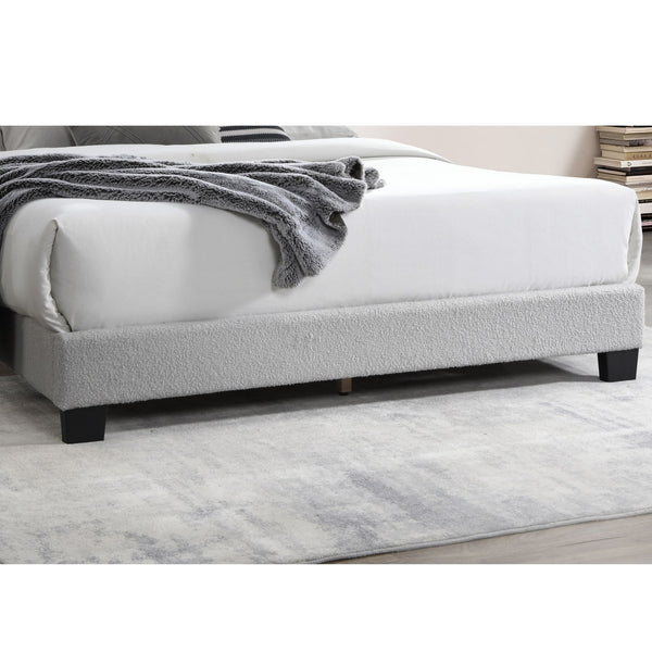 Bed With Channel Tufting And Built In LED Headboard