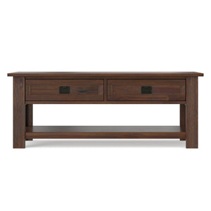 Monroe - Rectangular Coffee Table With Drawers - Brown