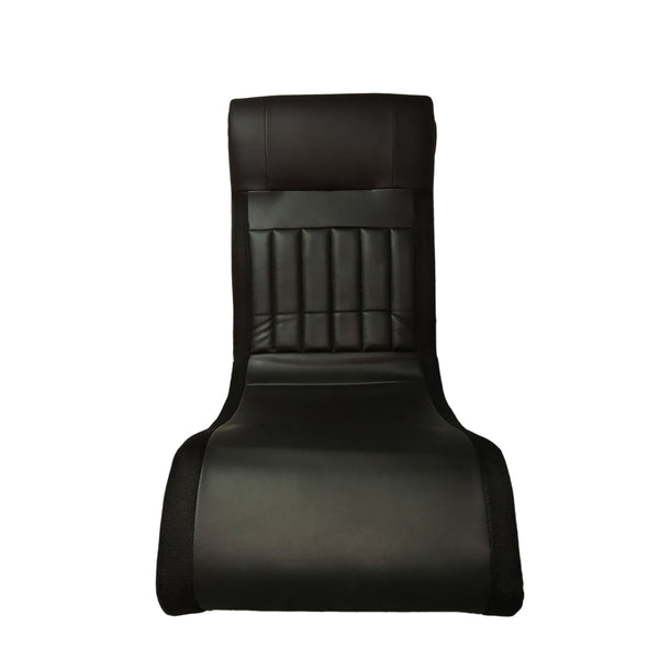 Foldable Gaming Chair With Onboard Speakers, LED Strip Lighting, Bluetooth, Vibration Massage, USB Charging Port - Black
