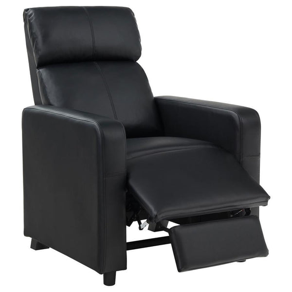 Toohey - 3 Piece Upholstered Tufted Recliner Living Room Set - Black