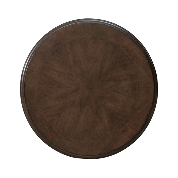 Arden Road - Round Chairside Table - Satin Cherry