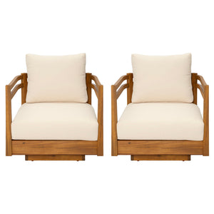 Outdoor Smooth Swivel Chair With Cushions