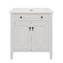 Vintage Bathroom Vanity With Sink, Rustic Cabinet With Soft Close Doors