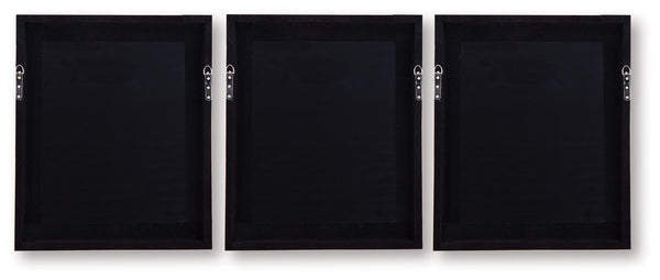 Hendridge - Wall Art Set (Set of 3) - Taupe / White