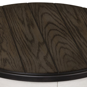 Allyson Park - Chair Side Table - Wirebrushed White / Charcoal