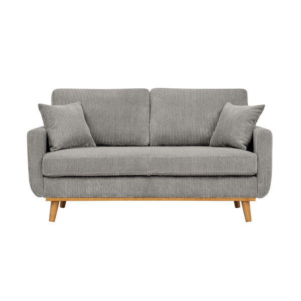 Upholstered Loveseat With Arms And Pillows