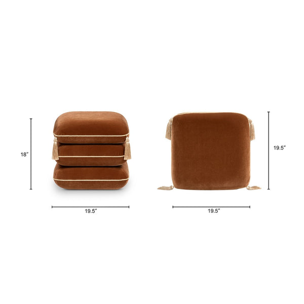 Monarch - Squared Upholstered Ottoman