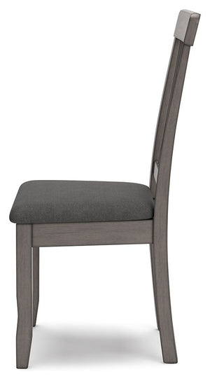 Shullden - 5 Pc. - Drop Leaf Table, 4 Side Chairs - Gray