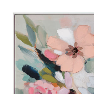 Spring Bouquet Framed Canvas - Pink