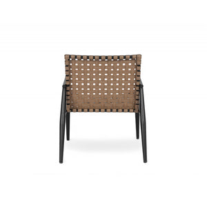 Outdoor Chat Set, 2 Chairs & Side Table - Black / Brown