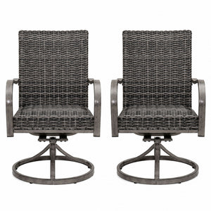 Outdoor Swivel Dining Chair (Set of 2) - Gray