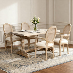 Upholstered Dining Armchair (Set of 2) - Beige