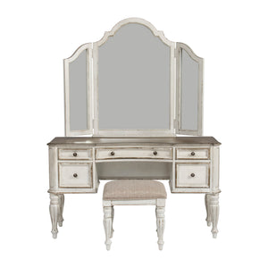 Magnolia Manor - 3 Piece Vanity Set - Antique White