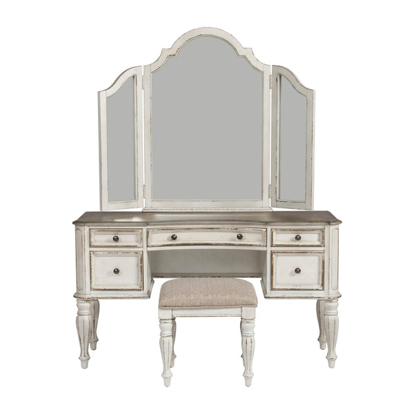 Magnolia Manor - 3 Piece Vanity Set - Antique White