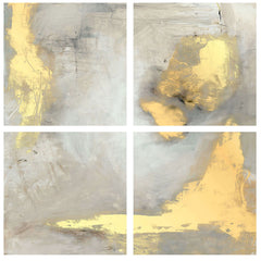 Bygone - 48" x 48" Painting By Buddy Whitlock (Set of 4) - Gray