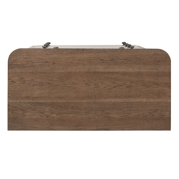 Farmhouse Reimagined - 5 Drawer Chest - Antique White / Chestnut Tops