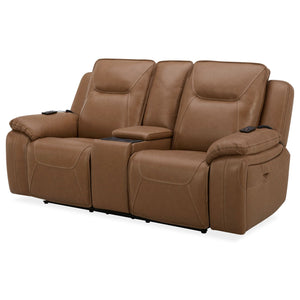 Callihan - Loveseat With Console P3 & ZW - York Butternut
