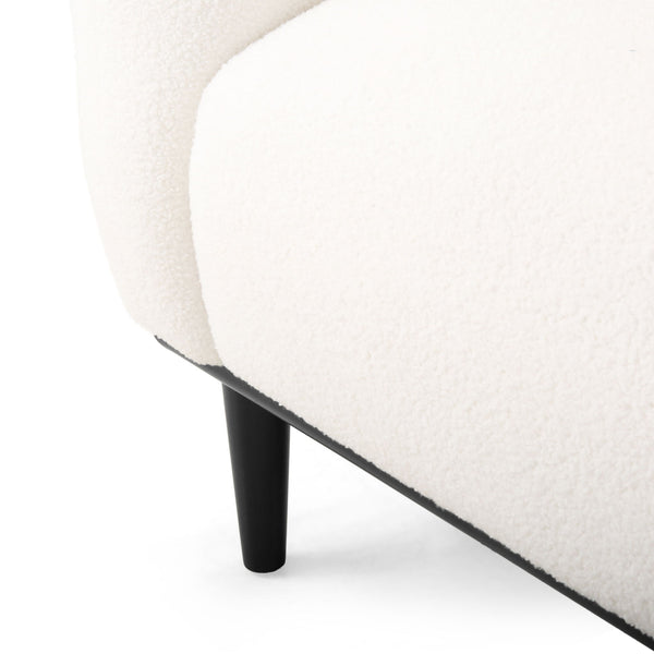 Sway - Upholstered Loveseat With Wood Legs And Round Arms