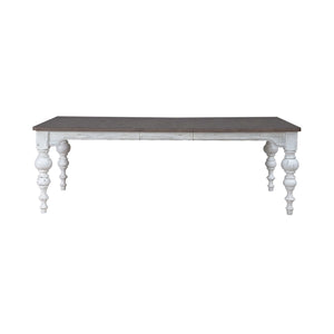 River Place - Rectangular Leg Table - Riverstone White & Tobacco