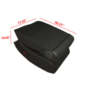 Foldable Gaming Chair With Onboard Speakers, LED Strip Lighting, Bluetooth, Vibration Massage, USB Charging Port - Black