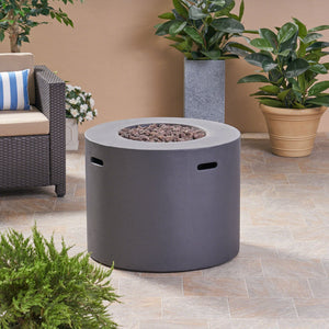 Round Iron Fire Pit With 40, 000 Btu