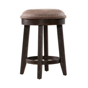 Paradise Valley - Upholstered Console Stool - Saddle Brown
